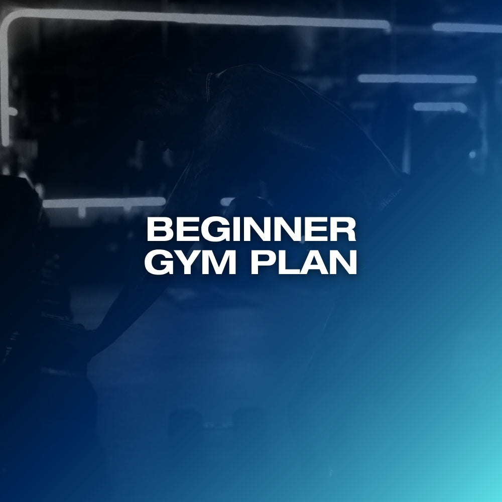 Beginner gym plan: ETERNO blog feature image with the headline Beginner Gym Plan over a dark blue gradient
