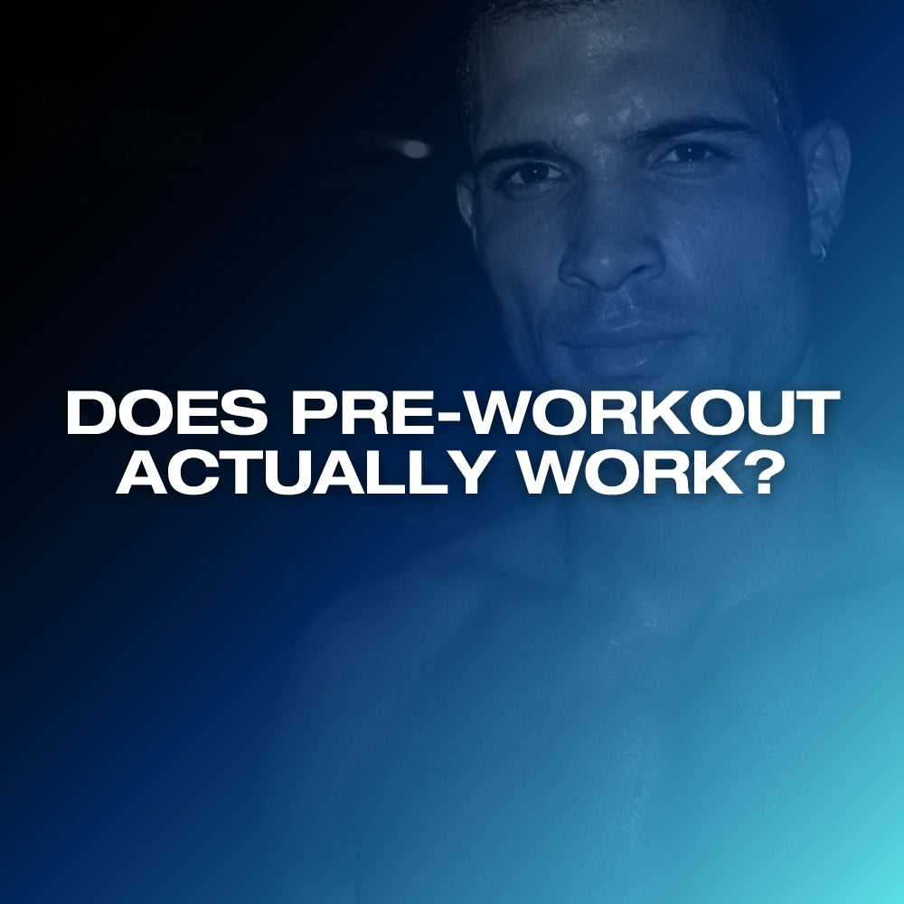 Does pre-workout work: ETERNO blog feature image with the headline Does Pre-Workout Actually Work over a dark blue gradient