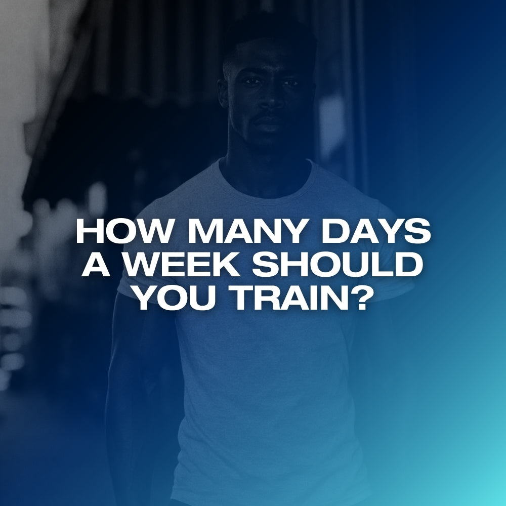 How many days a week to train: ETERNO blog feature image with the headline How Many Days a Week Should You Train over a dark blue gradient