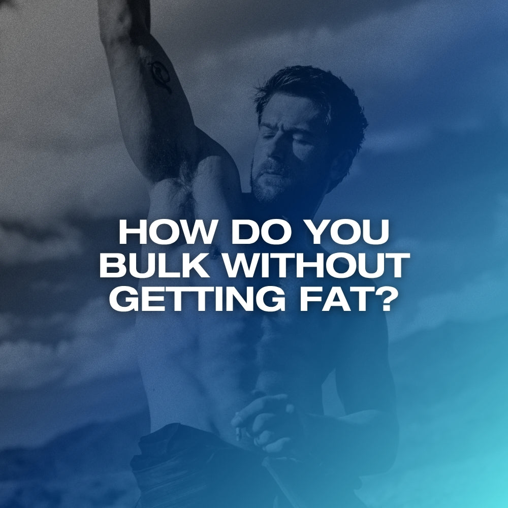 How to bulk without getting fat: ETERNO blog feature image with the headline How Do You Bulk Without Getting Fat over a dark blue gradient