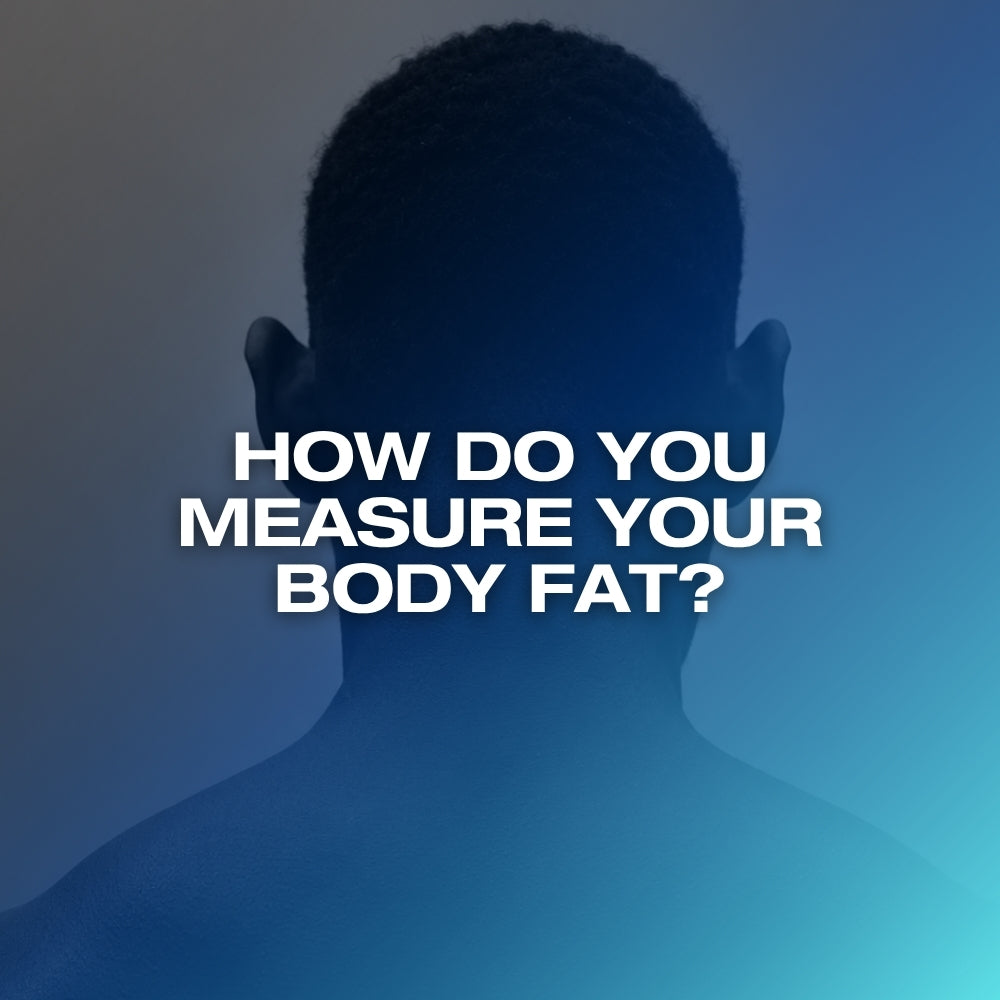 How to measure body fat: ETERNO blog feature image with the headline How Do You Measure Your Body Fat Accurately over a dark blue gradient