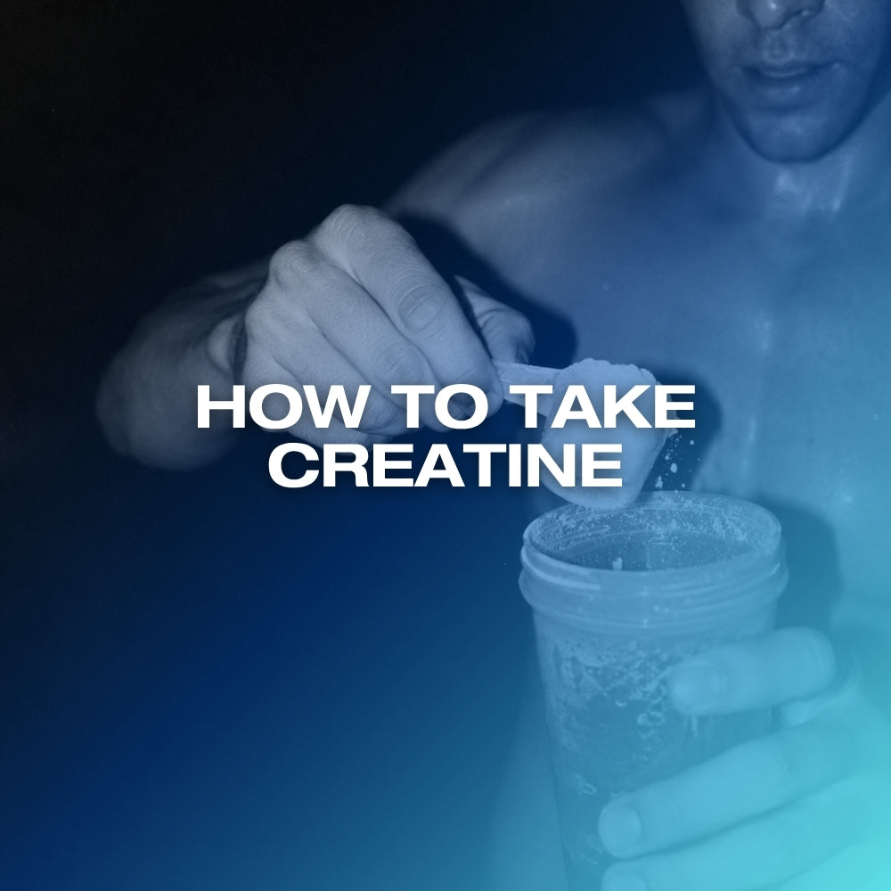 How to take creatine: ETERNO blog feature image with the headline How to Take Creatine over a dark blue gradient